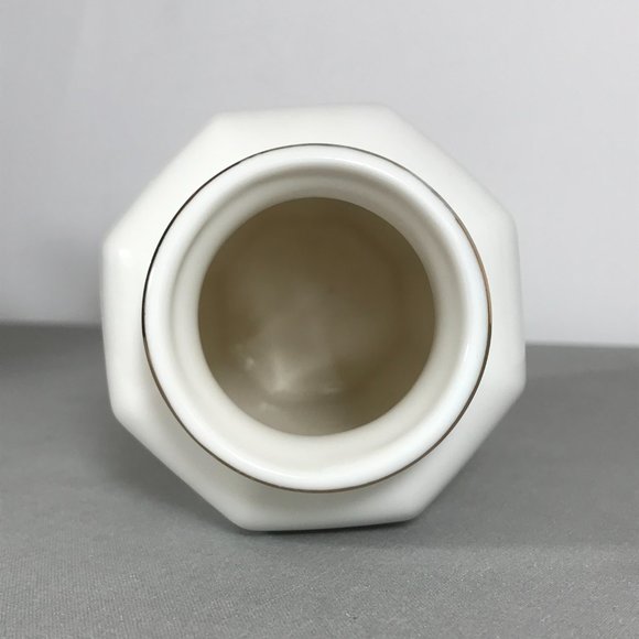 Fine China Vintage Gold Accented Japanese Iris 6" Vase Made in Japan - Picture 5 of 8